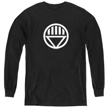 Black youth long sleeve t-shirt with Green Lantern Black Lantern Logo graphic