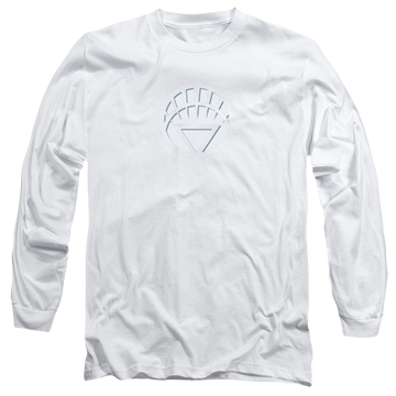 White men's long sleeve t-shirt with Green Lantern White Lantern Logo graphic