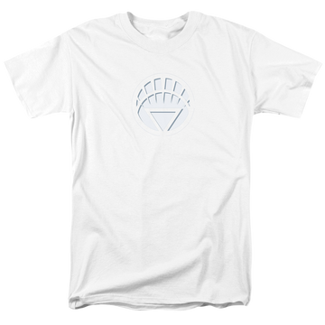 White men's regular fit t-shirt with Green Lantern White Lantern Logo graphic