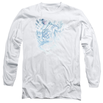 White men's long sleeve t-shirt with Green Lantern White Lantern Sinestro graphic