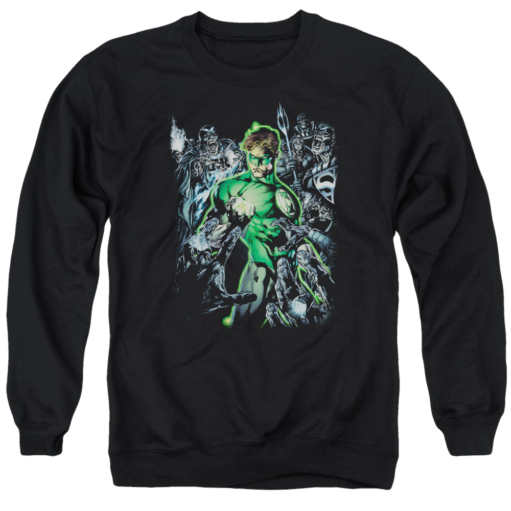 Green Lantern Surrounded By Death - Men's Crewneck Sweatshirt Men's Crewneck Sweatshirt Green Lantern   