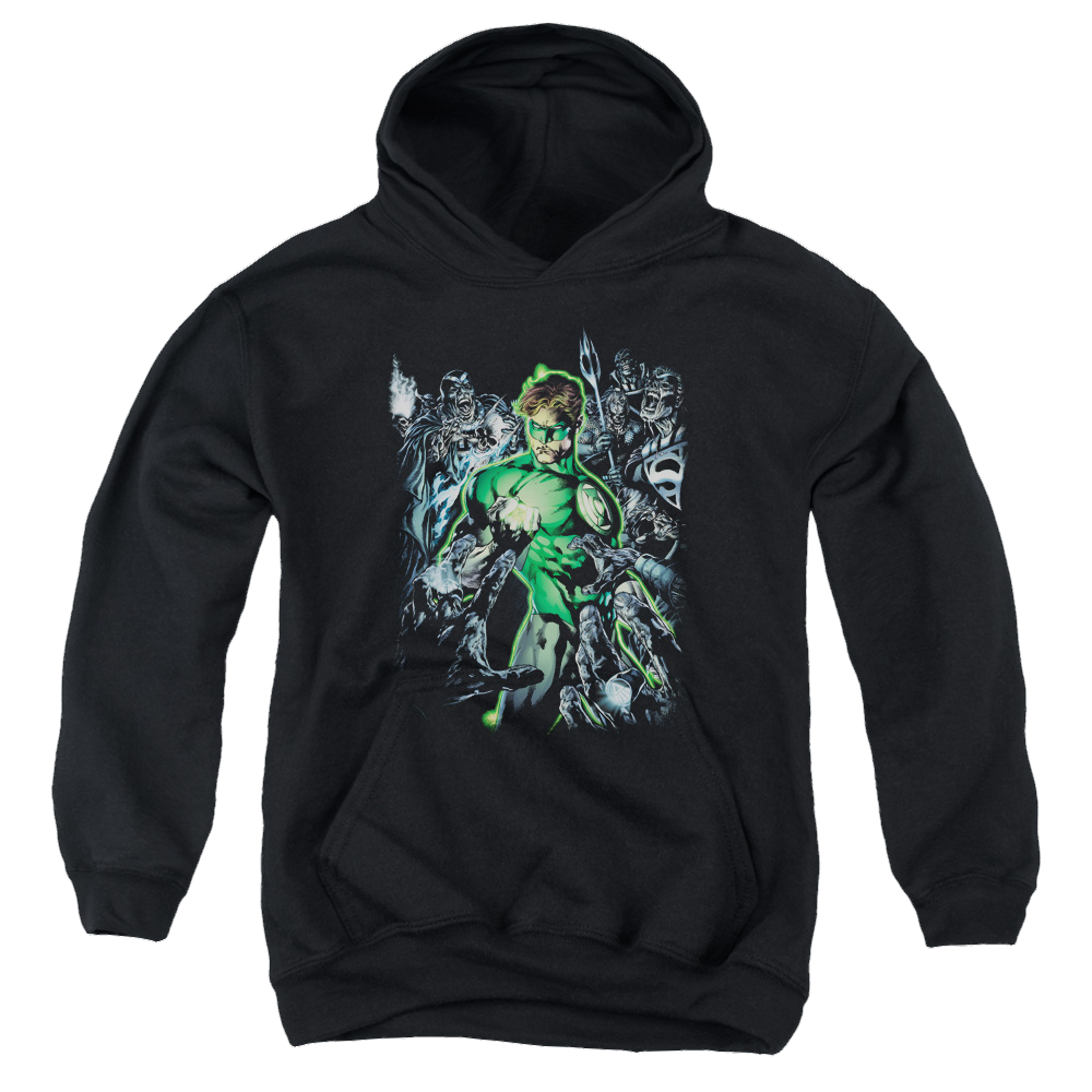 Green Lantern Surrounded By Death - Youth Hoodie Youth Hoodie (Ages 8-12) Green Lantern   