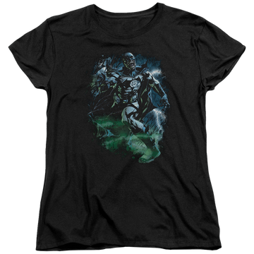 Black women's t-shirt with Green Lantern Black Lantern Batman graphic