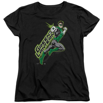 Black women's t-shirt with Green Lantern Among The Stars graphic