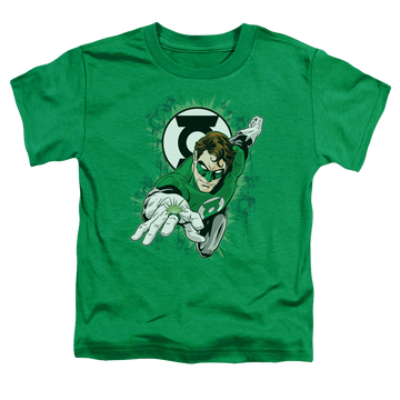 Kelly green toddler t-shirt with Green Lantern Ring First graphic