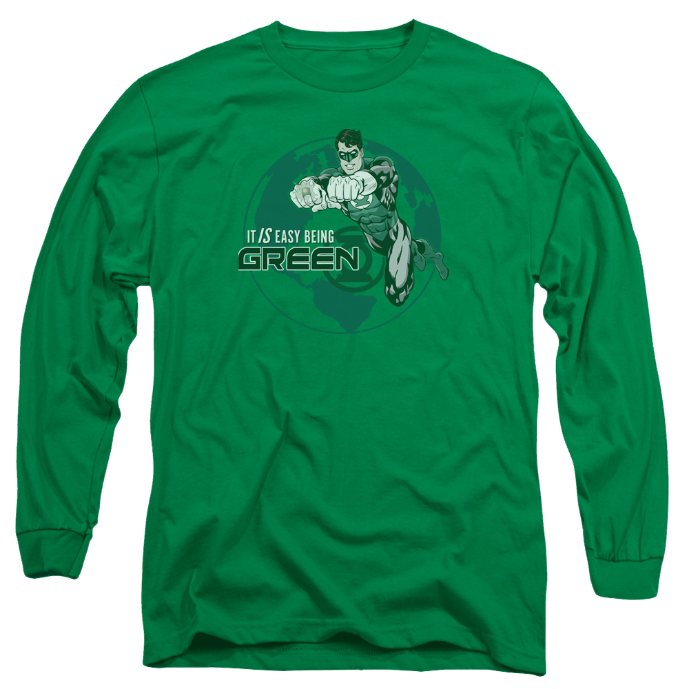 Green Lantern Easy Being Green - Men's Long Sleeve T-Shirt Men's Long Sleeve T-Shirt Green Lantern   