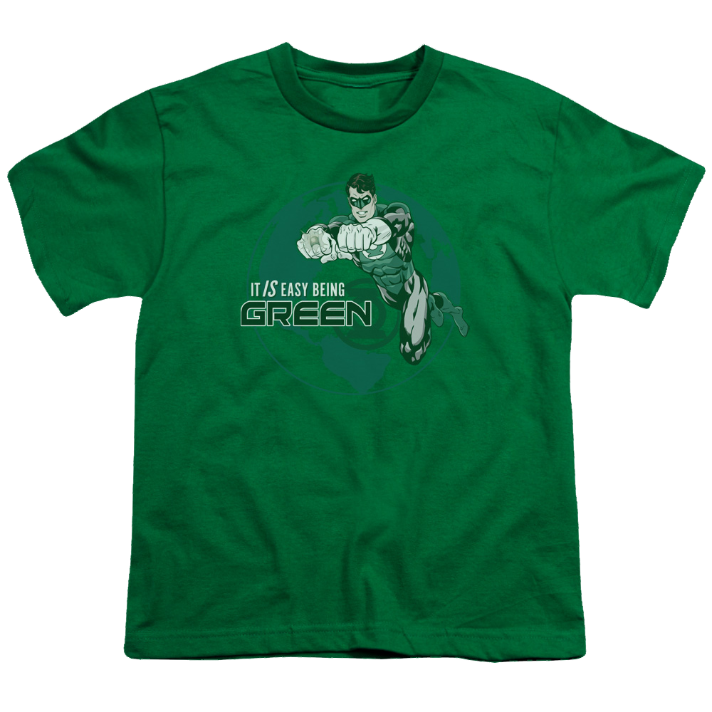 Green Lantern Easy Being Green - Youth T-Shirt Youth T-Shirt (Ages 8-12) Green Lantern   