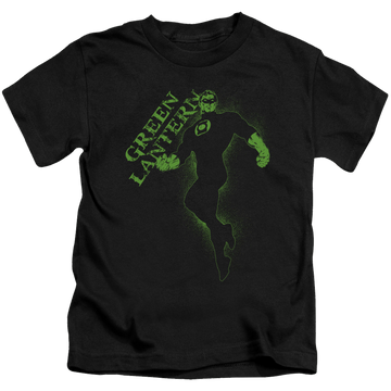 Black kid's t-shirt for ages 4 to 7 with Green Lantern Lantern Darkness graphic