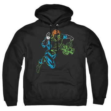 Black pullover hoodie with Green Lantern Neon Lantern graphic