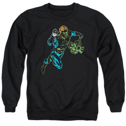 Green Lantern Neon Lantern - Men's Crewneck Sweatshirt Men's Crewneck Sweatshirt Green Lantern   
