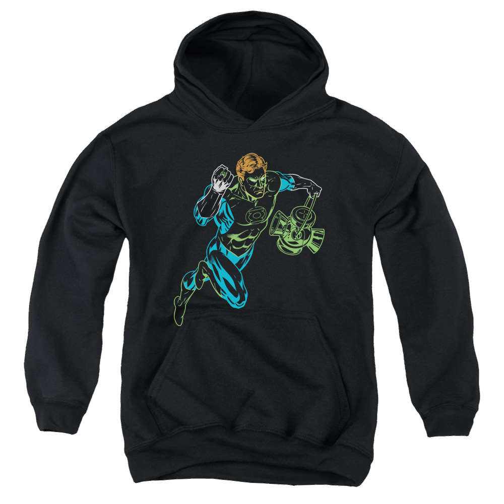 Green Lantern Neon Lantern - Youth Hoodie Youth Hoodie (Ages 8-12) Green Lantern   