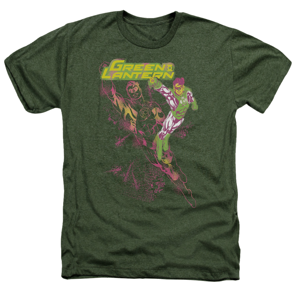 Green Lantern Lantern Spray - Men's Heather T-Shirt Men's Heather T-Shirt Green Lantern   