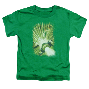Kelly green kid's t-shirt for ages 4 to 7 with Green Lantern Lanterns Light graphic