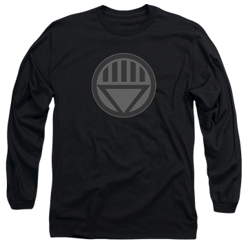 Black men's long sleeve t-shirt with Green Lantern Black Symbol graphic