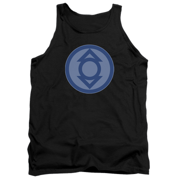 Black men's tank with Green Lantern Indigo Symbol graphic