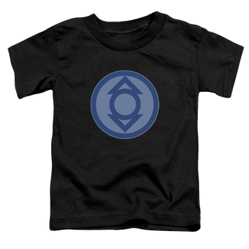 Black toddler t-shirt with Green Lantern Indigo Symbol graphic