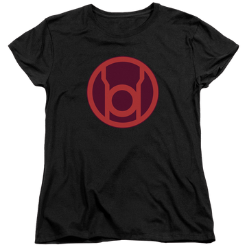 Black women's t-shirt with Green Lantern Red Symbol graphic
