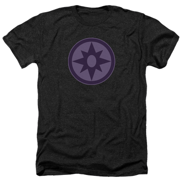 Charcoal men's heather t-shirt with Green Lantern Sapphire Symbol graphic