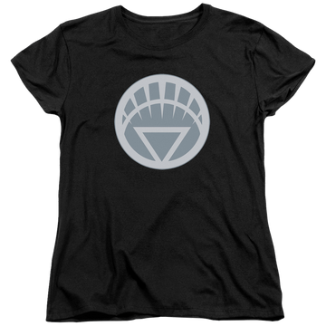 Black women's t-shirt with Green Lantern White Symbol graphic