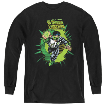 Black youth long sleeve t-shirt with Green Lantern Rayner Cover graphic