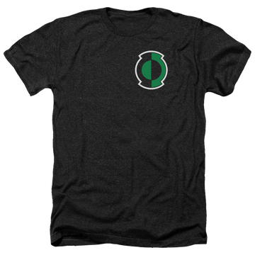 Charcoal men's heather t-shirt with Green Lantern Kyle Logo graphic