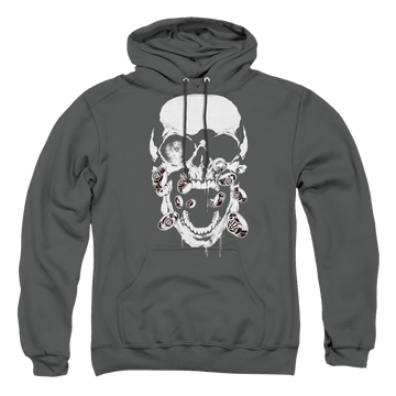 Charcoal pullover hoodie with Green Lantern Black Lantern Skull graphic
