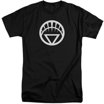 Black men's tall fit t-shirt with Green Lantern White Emblem graphic