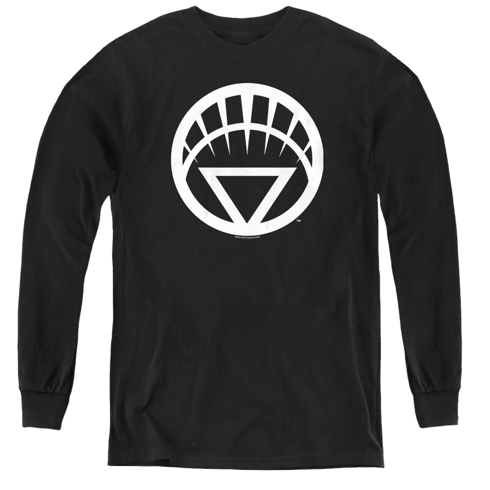 Green Lantern White Emblem - Youth Long Sleeve T-Shirt Youth Long Sleeve T-Shirt Green Lantern   