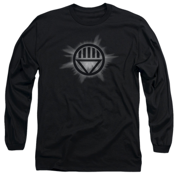 Black men's long sleeve t-shirt with Green Lantern Black Glow graphic