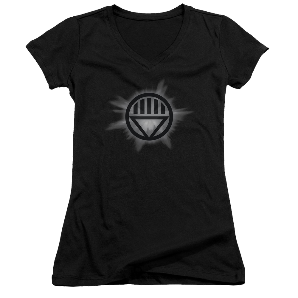 Green Lantern Black Glow - Juniors V-Neck T-Shirt Juniors V-Neck T-Shirt Green Lantern   