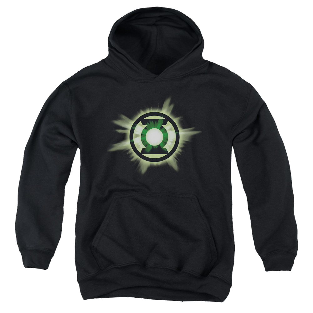 Green Lantern Green Glow - Youth Hoodie Youth Hoodie (Ages 8-12) Green Lantern   