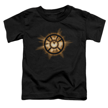 Black toddler t-shirt with Green Lantern Orange Glow graphic