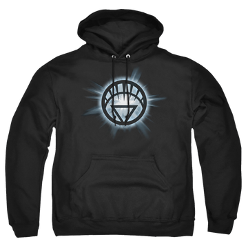 Black pullover hoodie with Green Lantern White Glow graphic