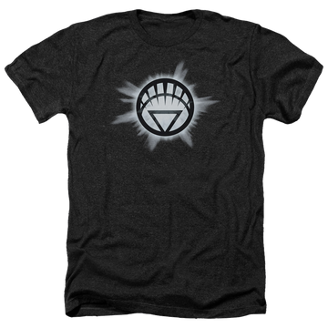 Charcoal men's heather t-shirt with Green Lantern White Glow graphic