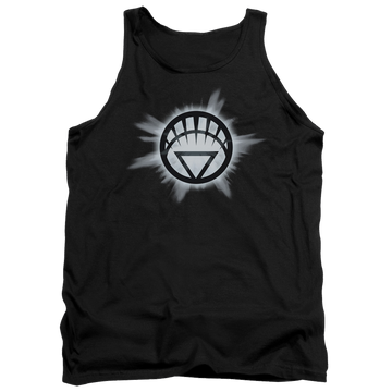 Black men's tank with Green Lantern White Glow graphic