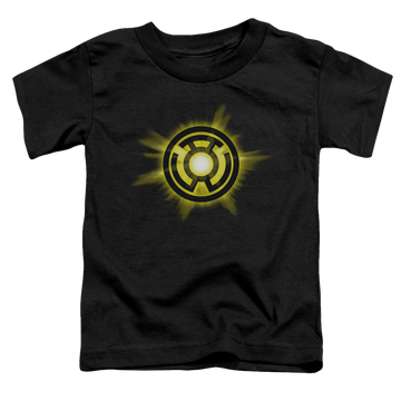 Black toddler t-shirt with Green Lantern Yellow Glow graphic