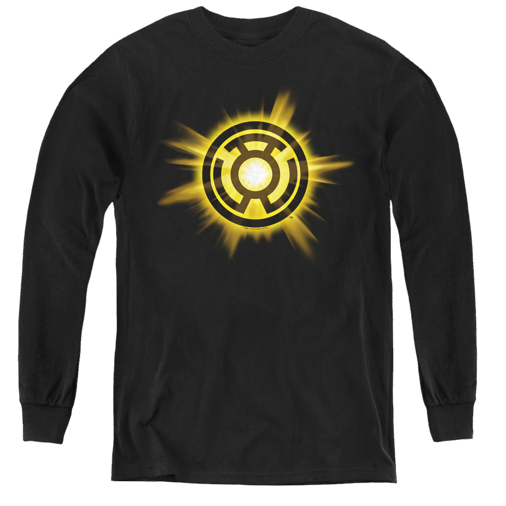 Green Lantern Yellow Glow - Youth Long Sleeve T-Shirt Youth Long Sleeve T-Shirt Green Lantern   