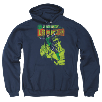 Navy pullover hoodie with Green Lantern Vintage Cover graphic