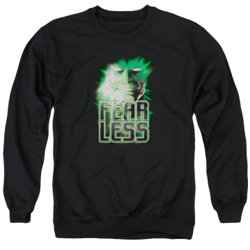 Black men's crewneck sweatshirt with Green Lantern Fearless graphic