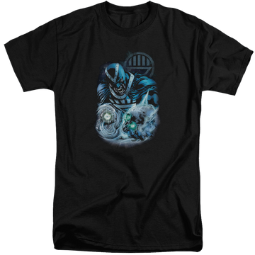 Black men's tall fit t-shirt with Green Lantern Blackhand graphic