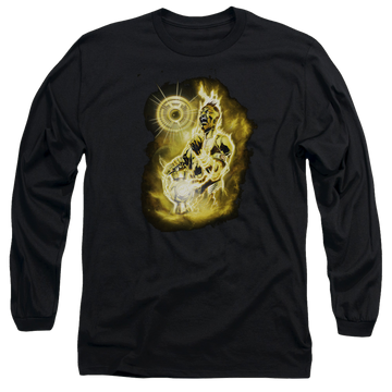 Black men's long sleeve t-shirt with Green Lantern Sinestro Nebula graphic