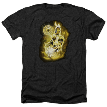 Charcoal men's heather t-shirt with Green Lantern Sinestro Nebula graphic