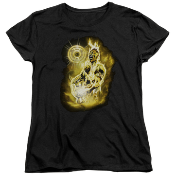 Black women's t-shirt with Green Lantern Sinestro Nebula graphic