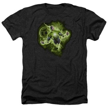 Charcoal men's heather t-shirt with Green Lantern Lantern Nebula graphic