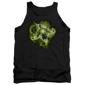 Black men's tank with Green Lantern Lantern Nebula graphic