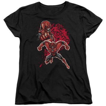 Black women's t-shirt with Green Lantern Atrocitus graphic