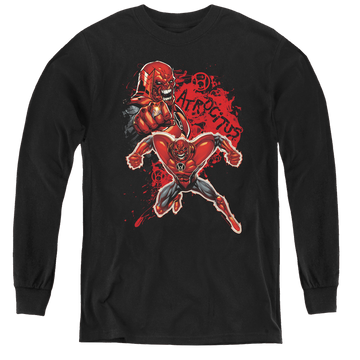 Black youth long sleeve t-shirt with Green Lantern Atrocitus graphic