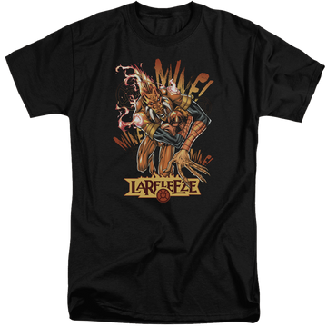 Black men's tall fit t-shirt with Green Lantern Larfleeze graphic