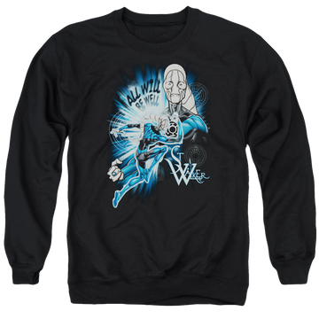 Black men's crewneck sweatshirt with Green Lantern Saint Walker graphic