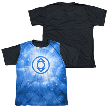 Green Lantern Indigo Energy youth black back t-shirt for ages 8 to 12